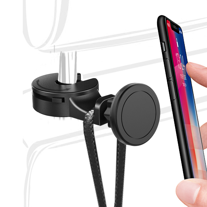 Car Mobile Phone Holder Seat Back Magnetic Suction Type