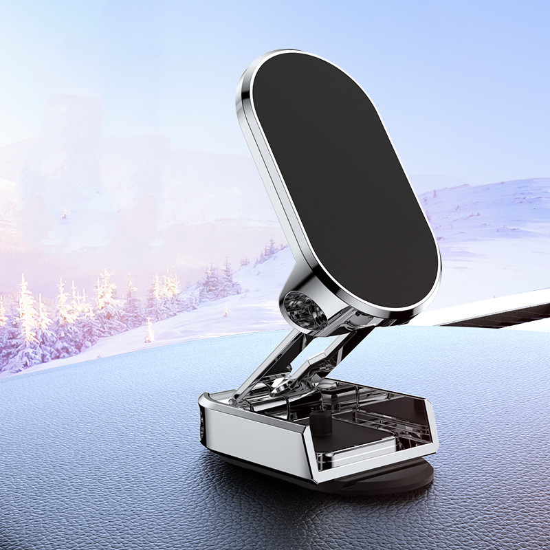 Rotate Metal Magnetic Car Phone Holder Foldable Universal Mobile Phone Stand Air Vent Magnet Mount GPS Support
