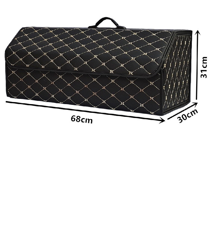Car Supplies Trunk Storage Leather Organizing Box