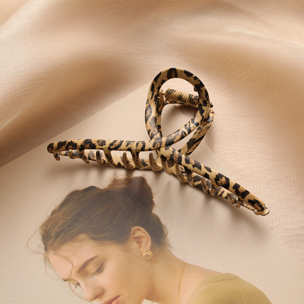 Leopard Metallic Shark Hairpin Female