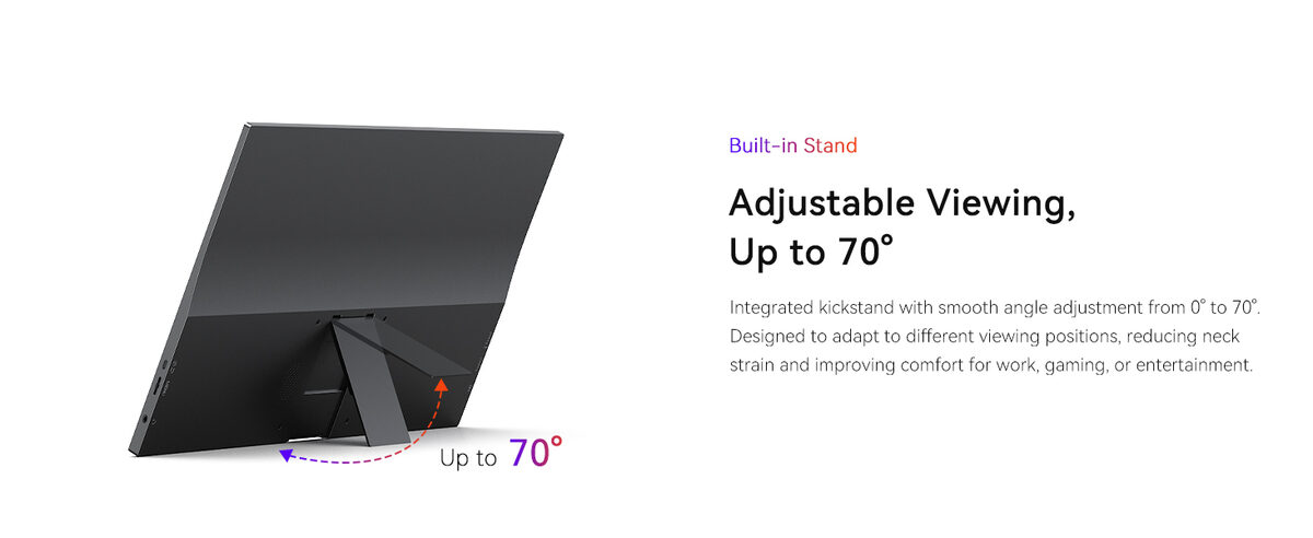UPERFECT 15.6 Inch Portable Monitor 1080P FHD IPS Display 125 Percent SRGB USB C HDMI Plug And Play Built In Stand Dual Speakers For Laptop PC MacBook PS5 Xbox Switch