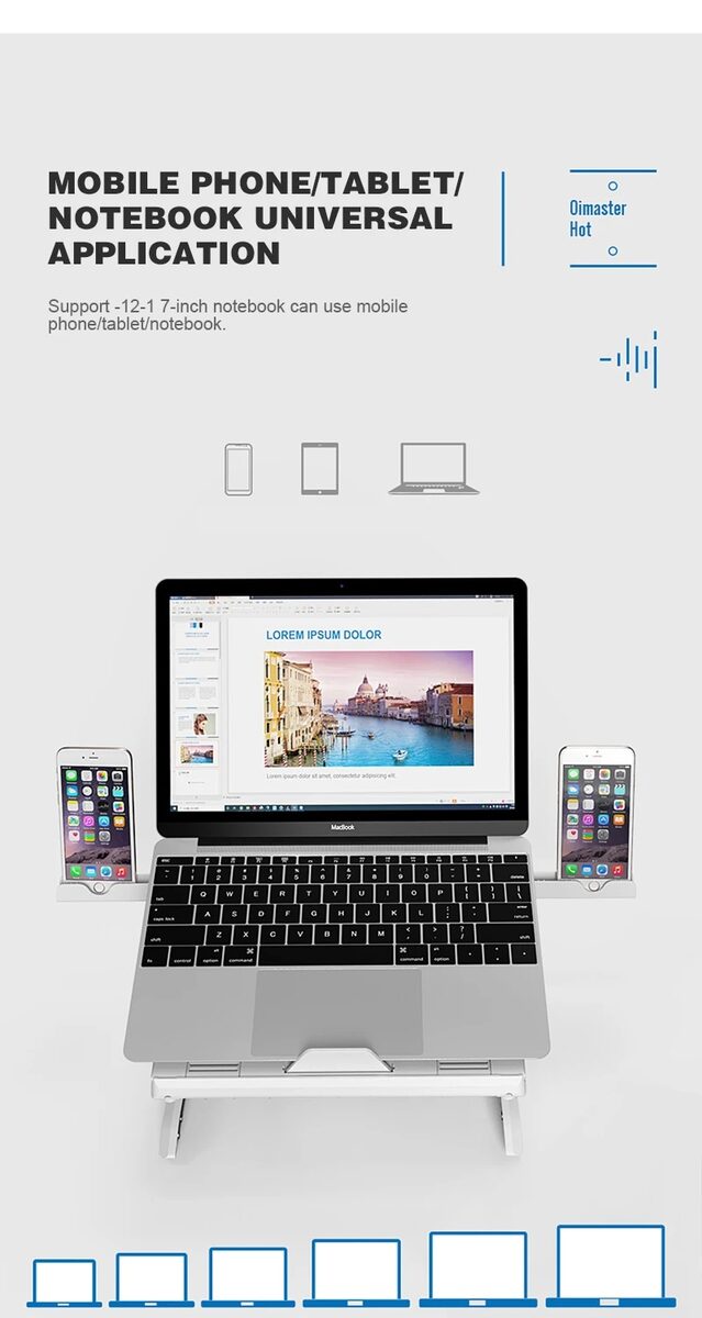 New Laptop Stand Multifunctional Folding Lift Portable Laptop Stand Monitor Increase Rack Aluminum Alloy Base